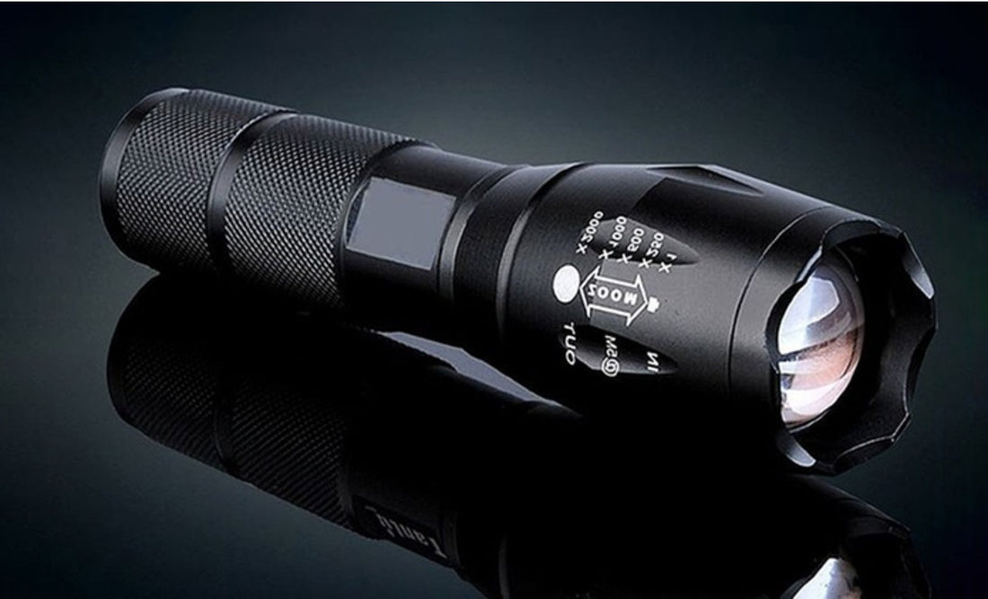 Portable Mini Flashlight LED ZOOM Torch Hunting Zoomable Flashlight