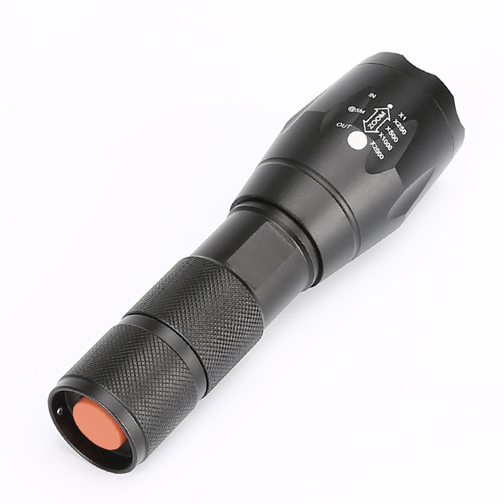 Portable Mini Flashlight LED ZOOM Torch Hunting Zoomable Flashlight