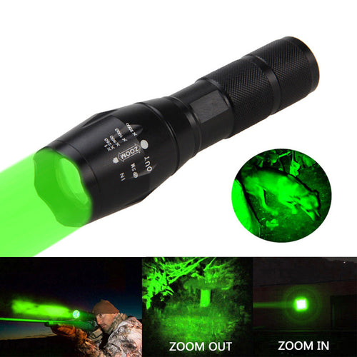 Portable Mini Flashlight LED ZOOM Torch Hunting Zoomable Flashlight