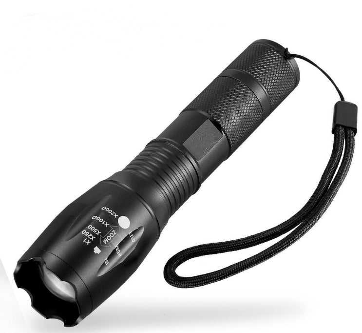 Portable Mini Flashlight LED ZOOM Torch Hunting Zoomable Flashlight