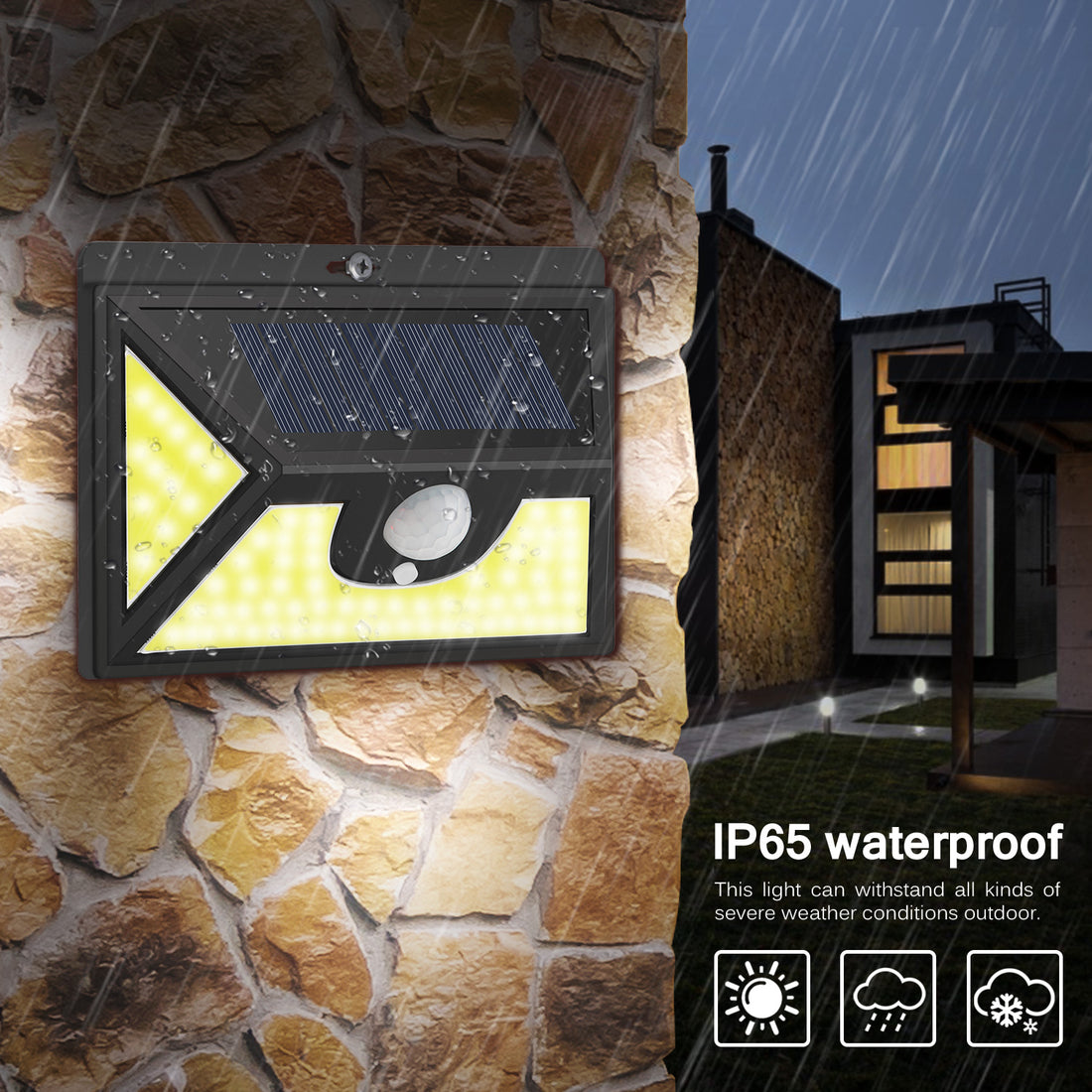 Waterproof Motion Solar Light Cool White
