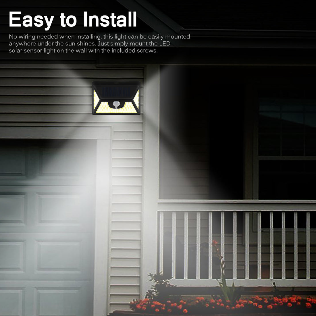 Waterproof Motion Solar Light Cool White