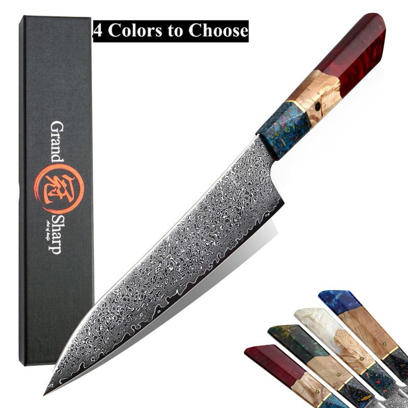 Grandsharp 8.6 Inch Chef's Knife 67 Layers vg10 Japanese Damascus